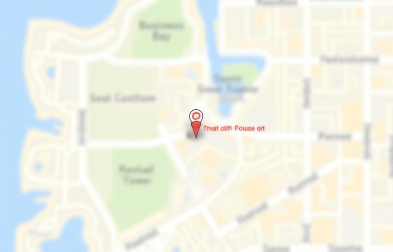 Map showing the location of Gulf Rhythms Entertainment LLC office in Dubai