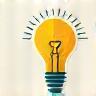 Icon representing innovation - Lightbulb and gears